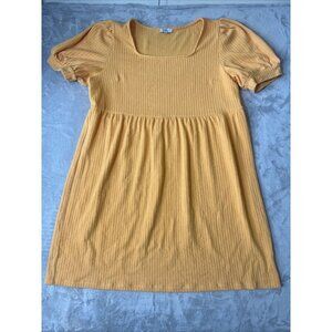 Polagram Dress Orange Rivne Cottage Core Orange Stretch Plus 2X